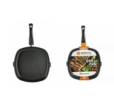 £9.99 • Buy Grill Pan Carbon Steel Non Stick Gas Induction,Halogen,Ceramic Hob