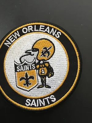 NEW ORLEANS SAINTS Vintage Iron On Embroidered  Patch 3” X 3” • $5.59