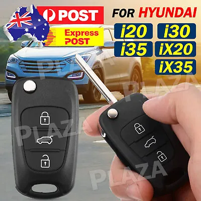 Key Remote Shell Case For Hyundai I20 I30 I35 IX20 IX35 Elantra 3 Button Flip • $6.95