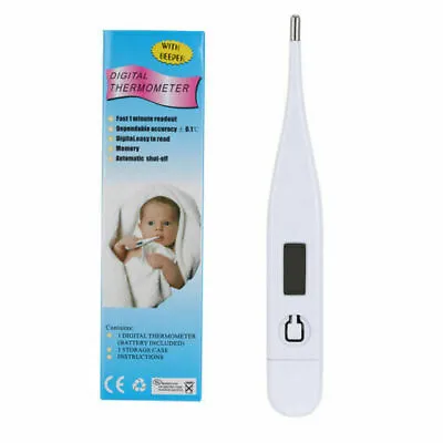 Baby Thermometer Digital LCD Beeper Medical Adult Underarm Body Ear Mouth Temp • £3.29