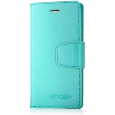 MyCase Leather Wallet Case For Samsung Galaxy S7 Edge - Teal • $29.95