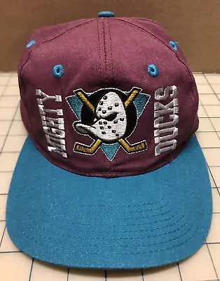 Vintage Anaheim Mighty Ducks Snapback Hat NHL Hockey Official Front Row • $20