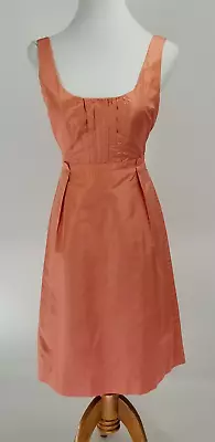 J CREW Dress Size 6 Silk Taffeta Clementine Dress Coral New • $37.99