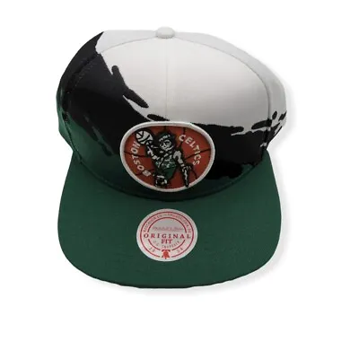 Mitchell & Ness Boston Celtics Paintbrush Adjustable Snapback Hat Cap • $38.99