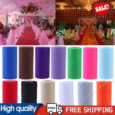 Colorful Tissue Tulle Paper Roll Spool Craft Wedding Birthday Holiday Decor • £5.56