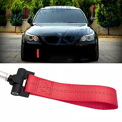 Sport Racing Style Red Strap Hook W/Tow Rod For BMW 1/3/5/6/X5/X6 Z3 Z4 Series • $24.97