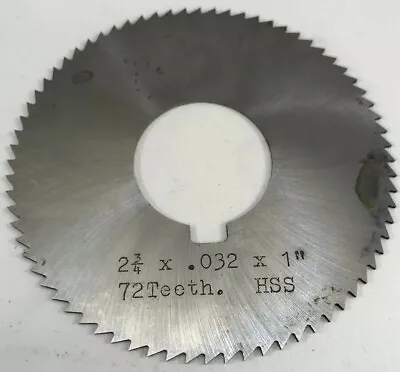 Horizontal Milling Cutter - 2-3/4  X 0.032  X 1  72 Teeth HSS (SC35*)D4 • £4.99