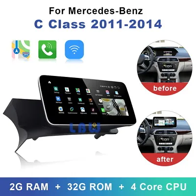 Android 10.0 Car DVD GPS Navigation BT For Mercedes Benz C Class W204 2011-2014 • $418.59