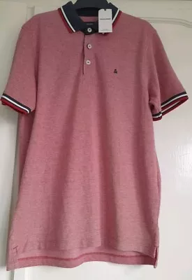 Jack And Jones Mens Polo Shirt Size Medium Slim Fit New With Tag  • £11