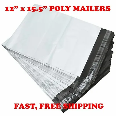12x15.5 POLY MAILERS SHIPPING ENVELOPES SELF SEAL PACKAGING BAGS 2.5 Mil 12 X15  • $6.98