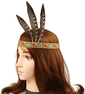 $15.36 • Buy Feather Headdress For Thanksgiving Day| Native American Indian Inspired Chief