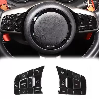 Black Steering Wheel Button Cover Trim For Jaguar XE XF F-PACE E-PACE F-TYPE • $28.99