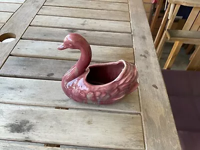 Large Casey Ware Majolica Swan Vase - Lovely • $20