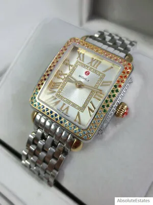 NEW Michele Deco Madison Mid Carousel Two Tone Watch MWW06G000022 NIB • $1599.99