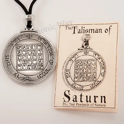 TALISMAN Of SATURN Magic Pentacle Solomon Seal Luck Protection Pendant Necklace • $19.99