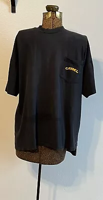 Vintage Joe Camel Graphic T-shirt Biker XL Black Short Sleeve Single Stitch  • $59.50