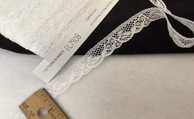 5/8  Heirloom White Scalloped English Cotton Lace Vintage #7908  Doll Clothing • $1.59