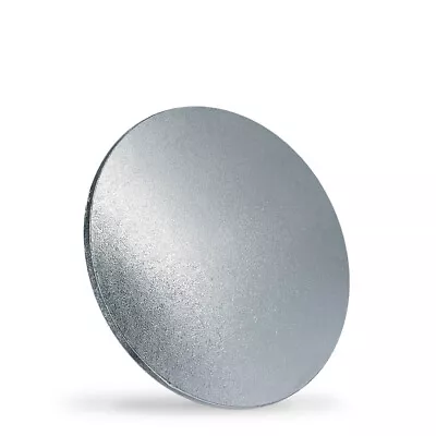 Cake Board 10 Inch Round Silver Foil Covered 12mm Thick Drum Single Pack Of 5 • £5.49