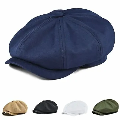 $12.99 • Buy BOTVELA Men Newsboy Cap 100% Cotton Twill Summer Gatsby Beret Driving Cabbie Hat