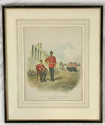 The York And Lancaster Army Regiment 65th And 84th Foot ANTIQUE PRINT PICTURE • £49.50