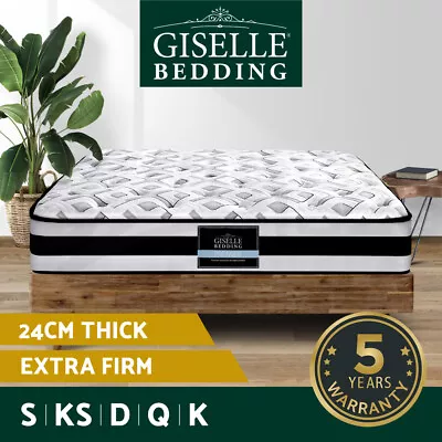 Giselle Mattress QUEEN DOUBLE KING SINGLE Extra Firm Chiropractic Pocket Spring • $239.95