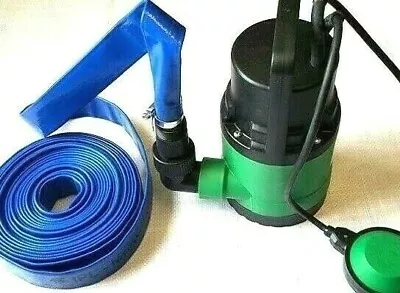 £51.45 • Buy 400W SUBMERSIBLE DIRTY WATER PUMP WITH FLOAT SWITCH 5M 25mm HOSE & 2 CLIPS