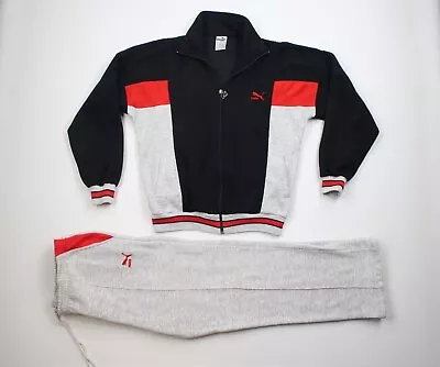 Vintage 90s Puma Mens Medium Spell Out Color Block 2 Piece Warm Up Track Suit • $79.96