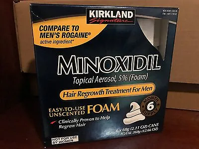 Kirkland Hair Regrowth Treatment 5% Minoxidil Foam For Men - 6 Months Supply • $65.95
