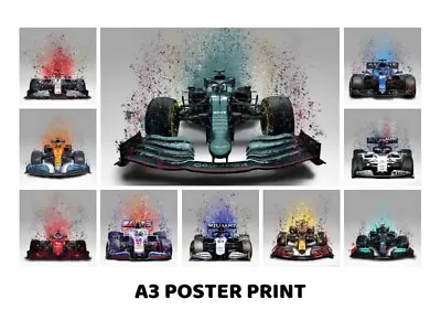 F1 Colour Splatter Art Poster/prints A3 Size • £7.99