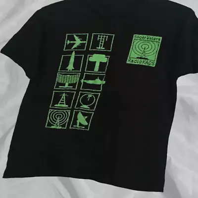 80s ROGER WATERS RADIO KAOS Tour Concert Rare Black T-Shirt • $13.10