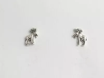 Sterling Silver & Surgical Steel Small Full Body Moose Stud Earrings- Elk- • $15
