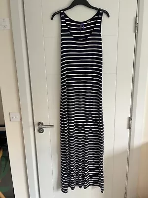 Serphine Nautical Maxi Maternity Dress UK10 • £14