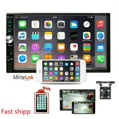 Camera+ 7  2 DIN Car Radio Stereo Touch Screen Bluetooth FM USB MP5 MP3 Player • $29.99