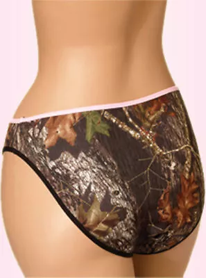 Mossy Oak Camo Panties Camouflage Panty Lingerie Underwear Pink Trim • $9.95