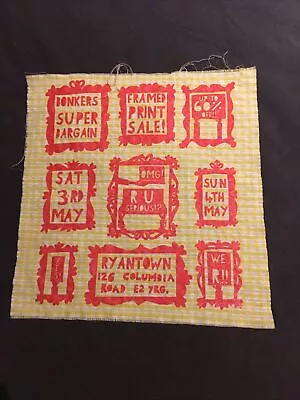 £10 • Buy Rob Robert Ryan Screen Print On Cotton Advert Flyer For Framed Print Sale
