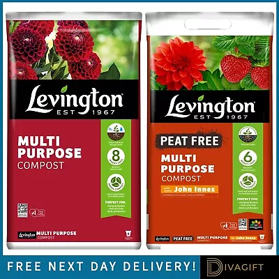 Levington Multi Purpose Compost With John Innes Peat Free 20l 40l 50l 70l New • £16.99