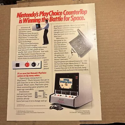 Original Play Choice Nintendo Countertop Super Mario 4 ARCADE VIDEO GAME FLYER • $8.49