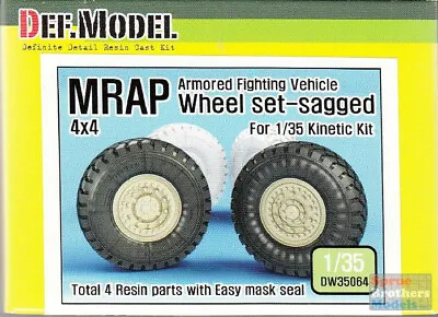 DEFDW35064 1:35 DEF Model MRAP 4x4 Sagged Wheel Set (KIN Kit) • $26.99