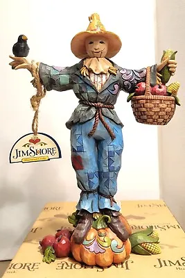 RARE! Jim Shore 2013 Harvest Scarecrow  WELCOME HARVEST FRIENDS  #4034442  W/Box • $159