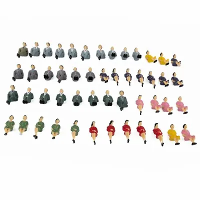 50Pcs /lot 1:32 Scale Sitting Figures People Model Painted Mixed Miniature Figur • $26.11