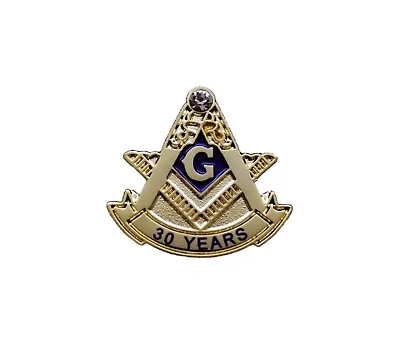 Blue Lodge 30 Years Freemason Masonic Lapel Pin • $7.99