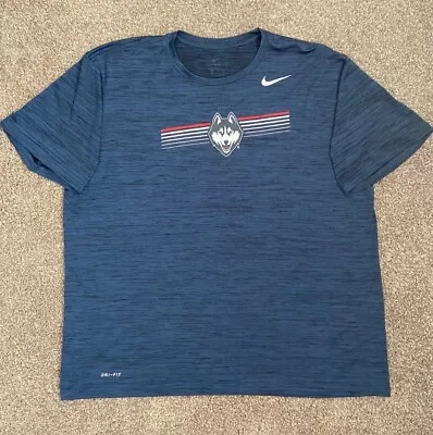 Nike UConn Huskies Navy 2XL Short Sleeve Velocity Shirt • $21
