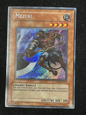 Yugioh Mezuki Secret Rare Good Condition Pp02-en016 • $12.62