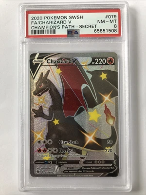 $135 • Buy Pokemon Champions Path Secret Rare Shiny Charizard V 079/073 (PSA 8)