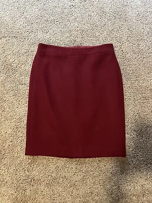 NWOT J Crew Mercantile Women’s Red Burgundy Wool-blend Lined Pencil Skirt Sz 4 • $19.99