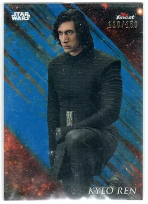 Star Wars 2018 Finest Blue Refractor Parallel 59 Kylo Ren Adam Driver #d 110/150 • $51.27