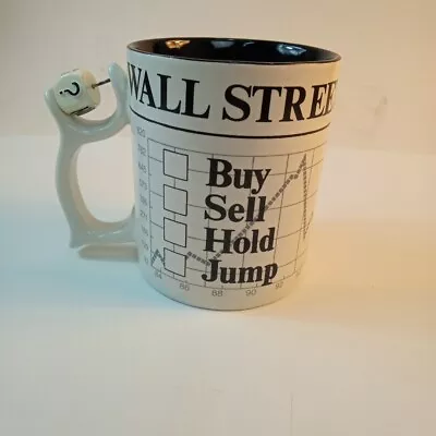 Dept 56 Wall Street Stock Market Buy Sell Hold Jump Dice Spinner Coffee Mug Cup • $14