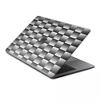 Skins Wrap For MacBook Pro 15 Inch Retina Touch  White Grey Carbon Fiber Look • $16.98