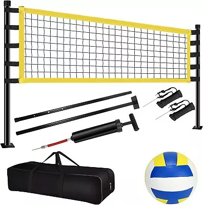 Outdoor Volleyball Net Set Professional Portable Beach Volleyball Set 32'x 3' • $69.99