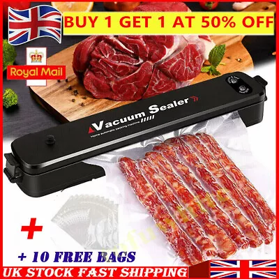 Automatic Vacuum Sealer Machine Food Dry Wet Vaccum Packing 10 Free Sealing Bags • £15.99